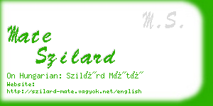 mate szilard business card